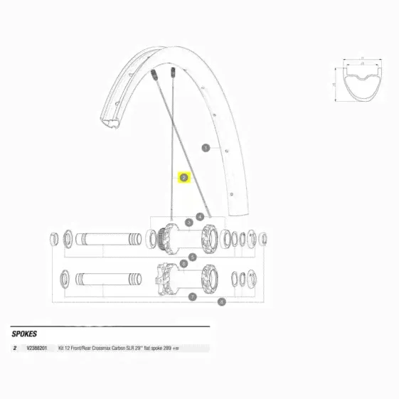 MAVIC Kit 12 Crossmax Carbon SLR 29´´ Spokes-0