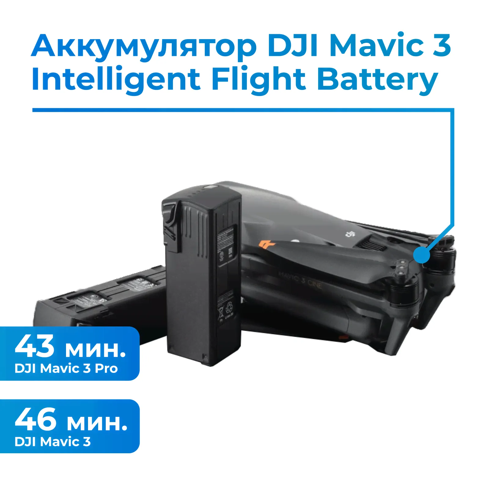АКБ (аккумулятор) DJI Mavic 3 Series Intelligent Flight Battery, Москва