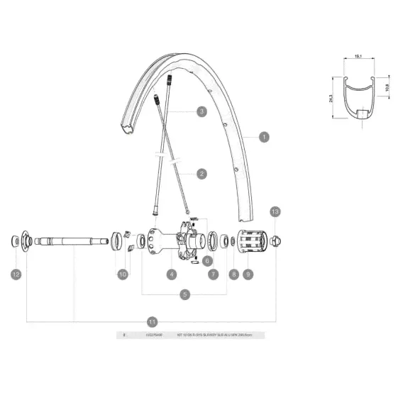MAVIC Ksyrium SLR/ R-Sys SLR/ Ksyrium Pro 2015 Rear Right Spoke 10 units-1