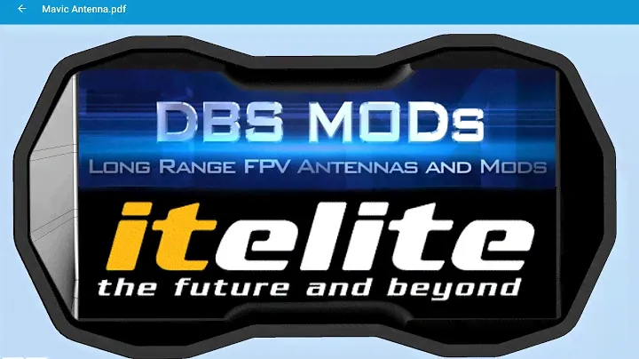 DJI Mavic Pro ITE-DBS NanoSync Range Extender Antenna Kit from itelite DBS MODs